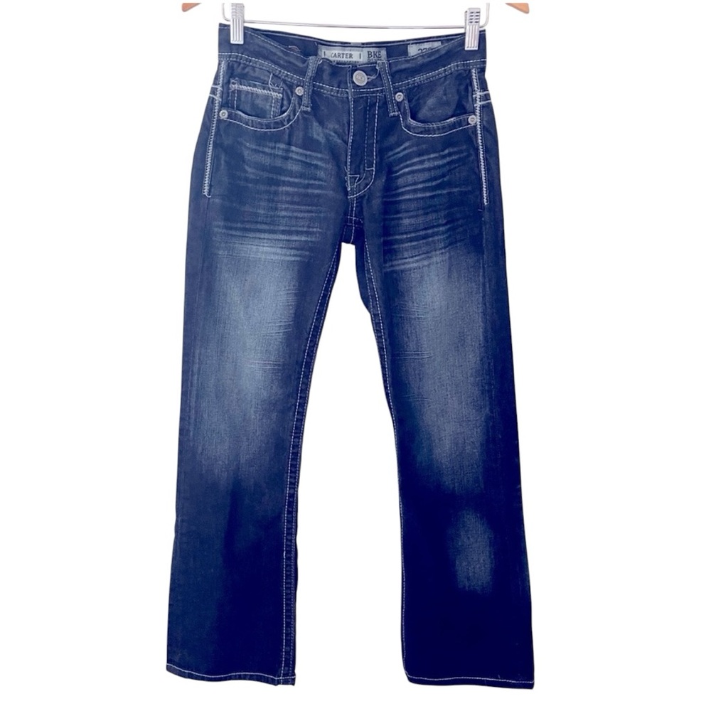 BKE Denim•Carter Style Bootcut Dark Wash Blue Jeans